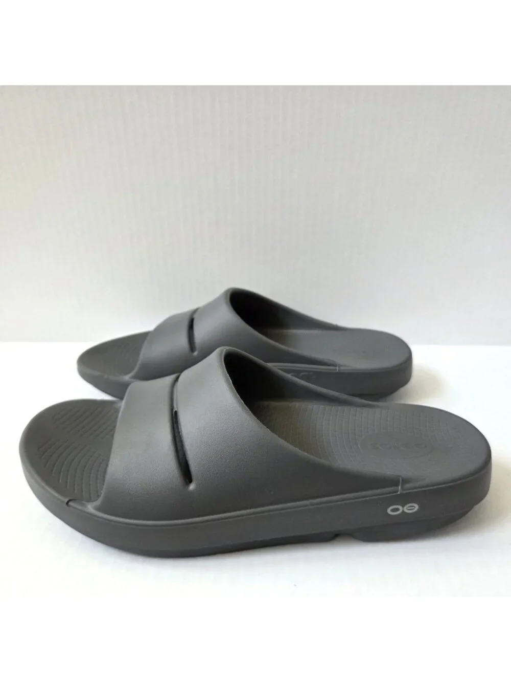 Oofos Ooahh Slide Sandals Mens 11 Gray Recovery Comfort Shoes Womens 13